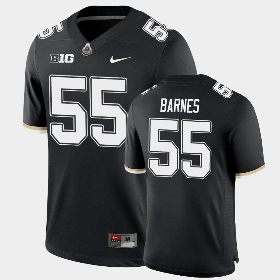 Men's Purdue Boilermakers #55 Derrick Barnes Nike Black Throwback Football Jersey