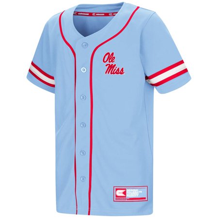Men's Ole Miss Rebels Blank Special Edition Light Blue Baseball Jersey