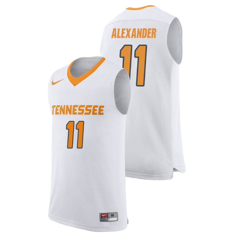 Men's Tennessee Volunteers #11 Kyle Alexander Nike 2015-18 White Basketball Jersey