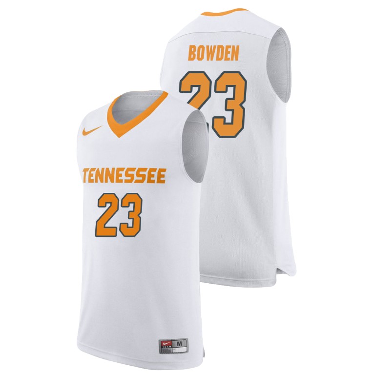 Men's Tennessee Volunteers #23 Jordan Bowden Nike 2015-18 White Basketball Jersey