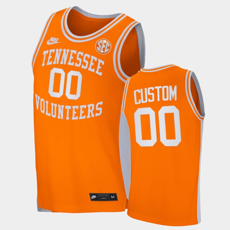 Tennessee Volunteers Custom Nike 2025 Orange College Basketball Jersey