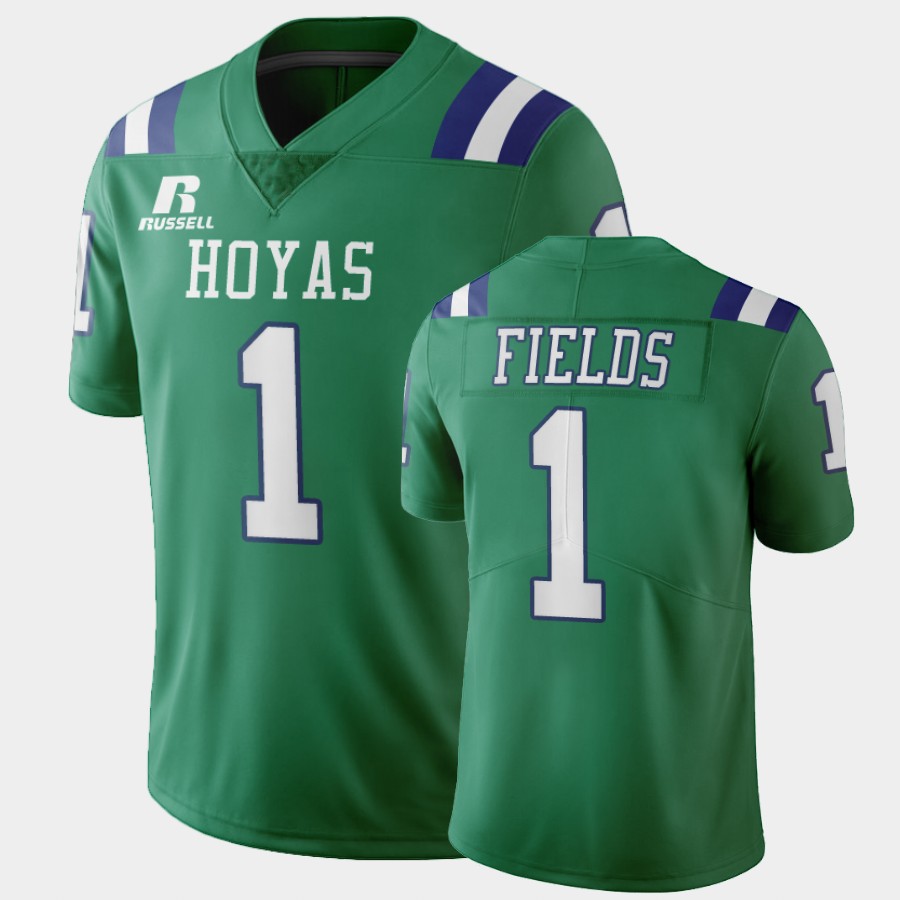 Men's Harrison High School #1 Justin Fields Russell Green Game Football Jersey Men's Harrison High School #1 Justin Fields Russell Green Game Football Jersey