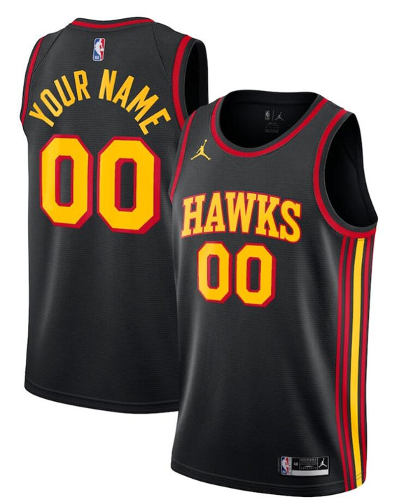 Atlanta Hawks Custom Black Statement Edition Swingman Jersey