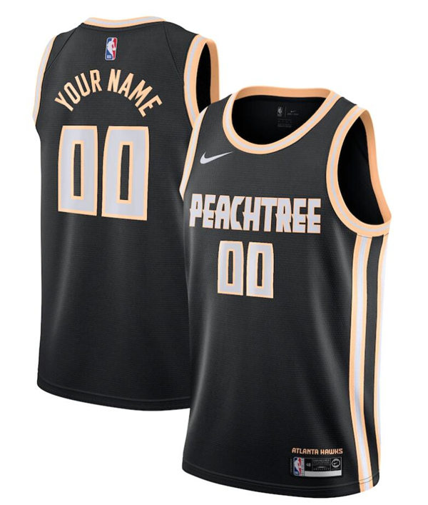 Atlanta Hawks Custom Nike 2025-26 Black City Edition Swingman Jersey