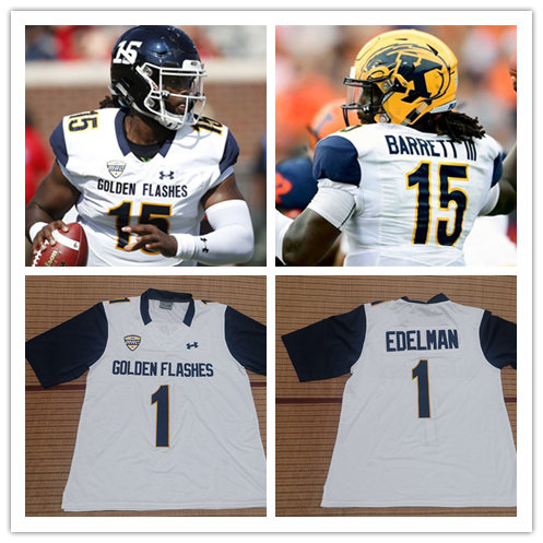Kent State Golden Flashes Custom Under Armour White College football Game Jersey