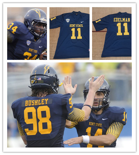 Kent State Golden Flashes Custom Nike Navy Retro College football Game Jersey
