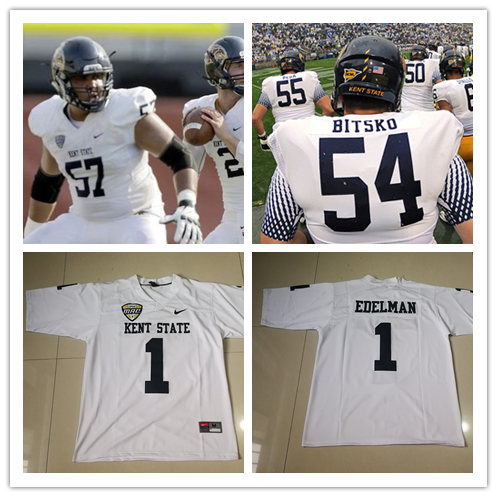 Kent State Golden Flashes Custom Nike White Retro College football Game Jersey