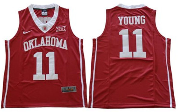 Mens Oklahoma Sooners #11 Trae Young Stitched Nike Red College basketball Jersey Mens Oklahoma Sooners #11 Trae Young Stitched Nike Red College basketball Jersey