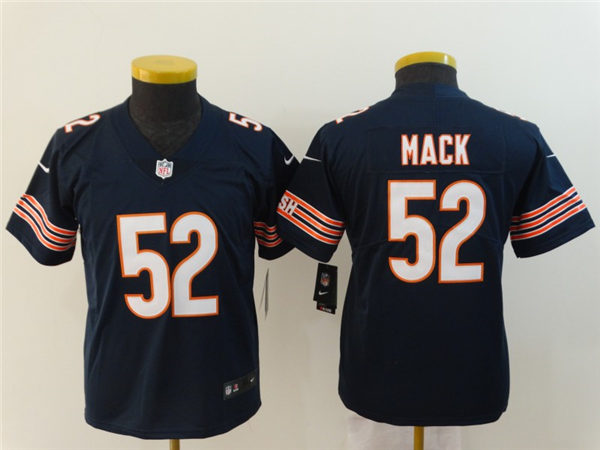 Youth Chicago Bears #52 Khalil Mack  Nike Navy Game Jersey
