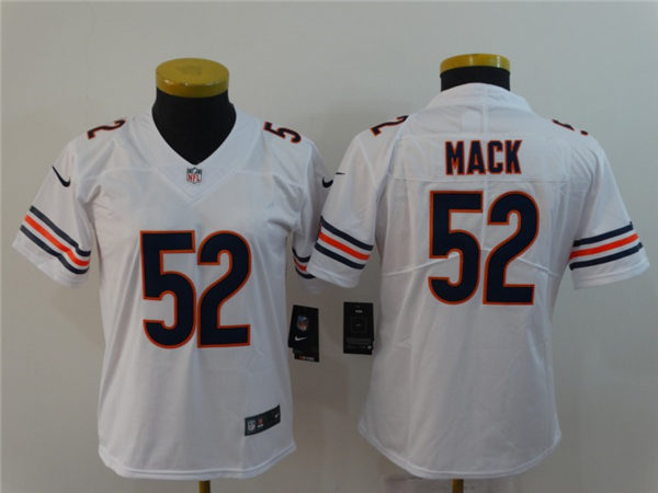 Women's Chicago Bears #52 Khalil Mack  Nike White Game Jersey