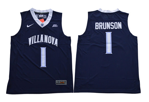 Mens Villanova Wildcats #1 Jalen Brunson Nike 2013-18 Navy Basketball Jersey Mens Villanova Wildcats #1 Jalen Brunson Nike 2013-18 Navy Basketball Jersey