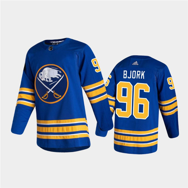 Mens Buffalo Sabres #96 Anders Bjork Adidas Home Royal Jersey
