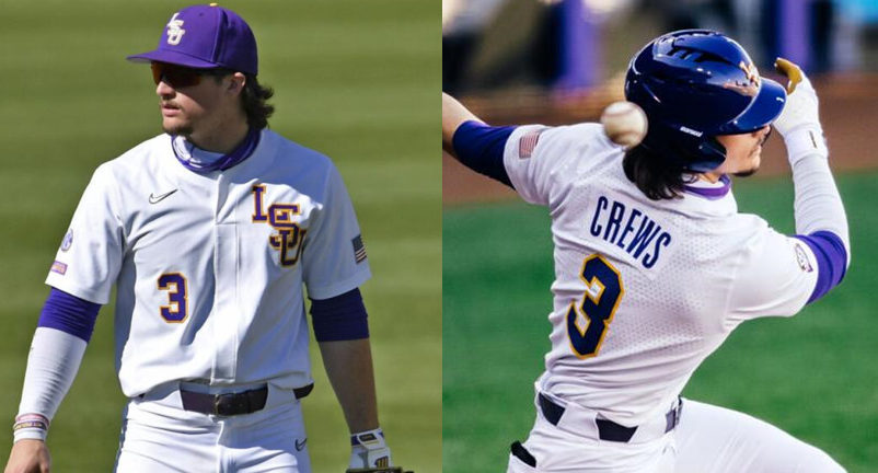 Mens Youth LSU Tigers #3 Dylan Crews LSU Nike White LSU College Baseball Jersey