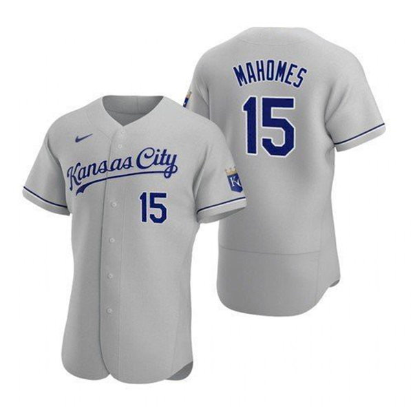 Men's Kansas City Royals #15 Whit Merrifield Nike Grey Road Flexbase Jersey
