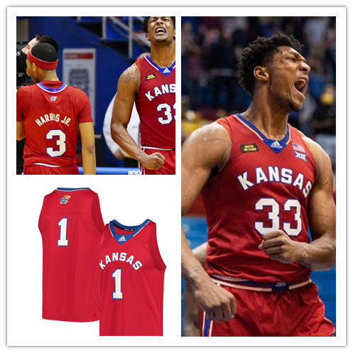 Kansas Jayhawks Custom adidas Red Reverse Retro Basketball Jersey