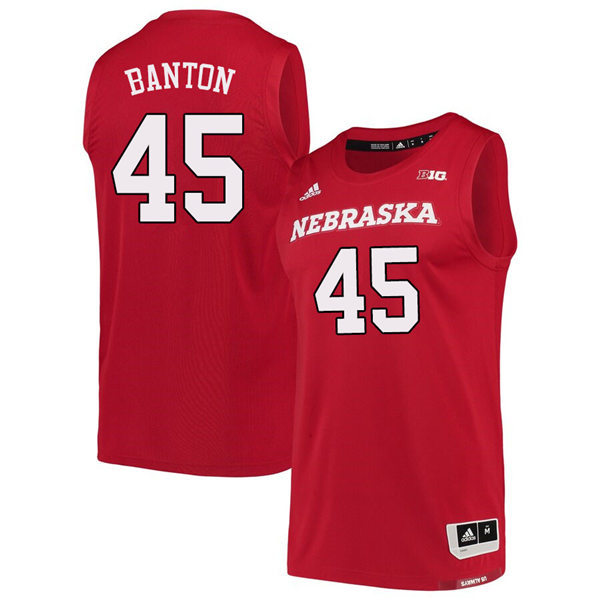 Mens Nebraska Huskers #45 Dalano Banton 2020 Scarlet Adidas College Basketball Swingman Jersey Mens Nebraska Huskers #45 Dalano Banton 2020 Scarlet Adidas College Basketball Swingman Jersey
