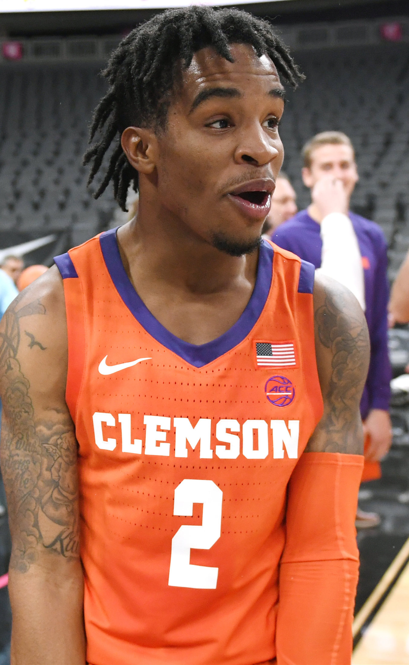 Men's Clemson Tigers #2 Marcquise Reed Nike Orange College Game Basketball Jerse