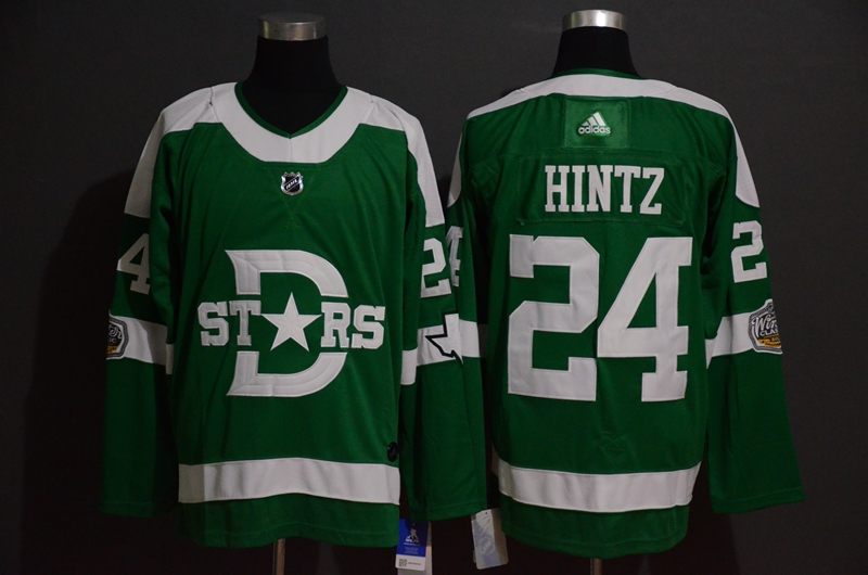 Youth Dallas Stars #24 Roope Hintz Adidas Green 2019-20 Winter Classic Jersey