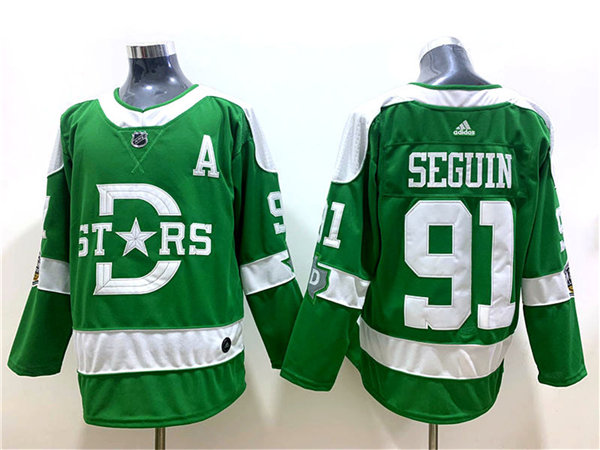 Women's Dallas Stars #91 Tyler Seguin Adidas Green 2019-20 Winter Classic Jersey