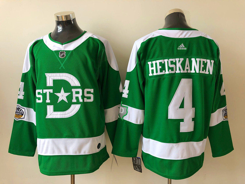 Women's Dallas Stars #4 Miro Heiskanen Adidas Green 2019-20 Winter Classic Jersey