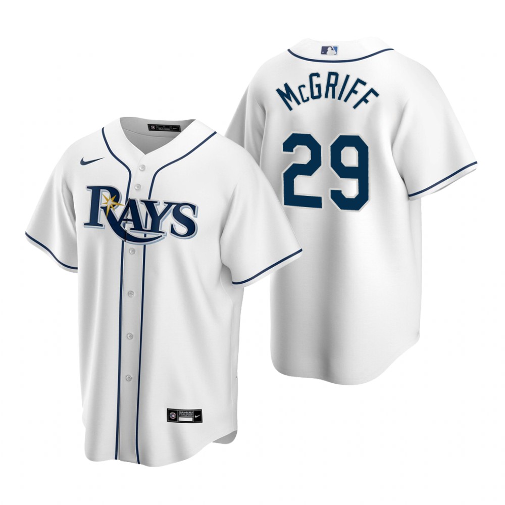Men's Tampa Bay Rays Retired Player #29 Fred McGriff Nike White Jersey