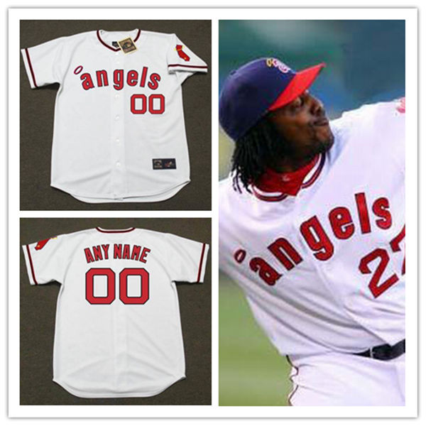 California Angels Custom 1970s White Throwback Jersey