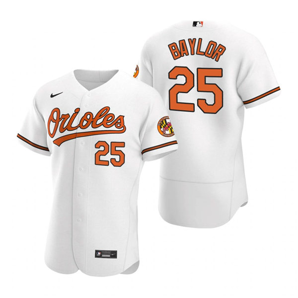 Mens Baltimore Orioles Retired Player #25 Don Baylor Nike Home White Flexbase Jersey
