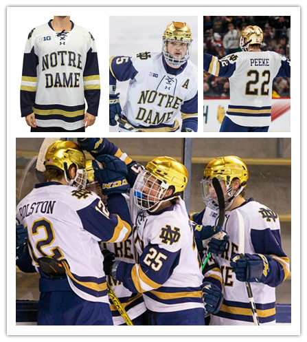 Notre Dame Fighting Irish Custom 2024 White Hockey Jersey
