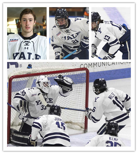 Yale Bulldogs Custom White Under Armour Hockey Jersey