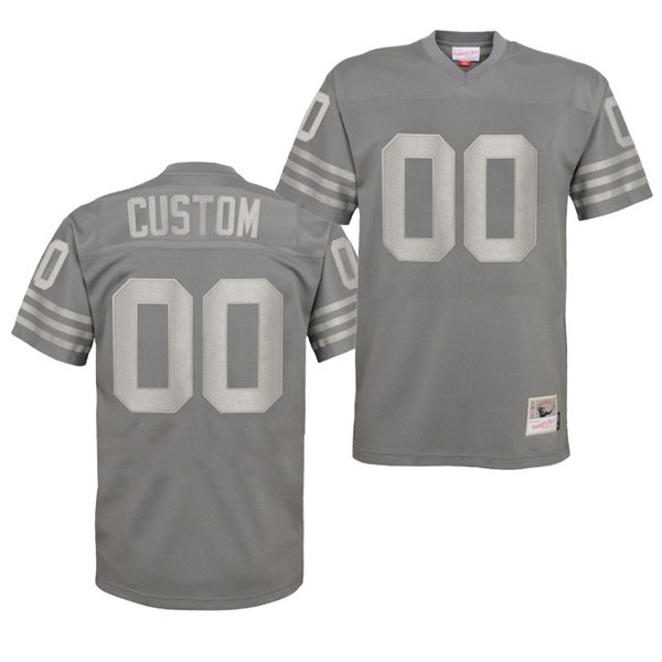 San Francisco 49ers Custom Charcoal Metal Throwback Jersey