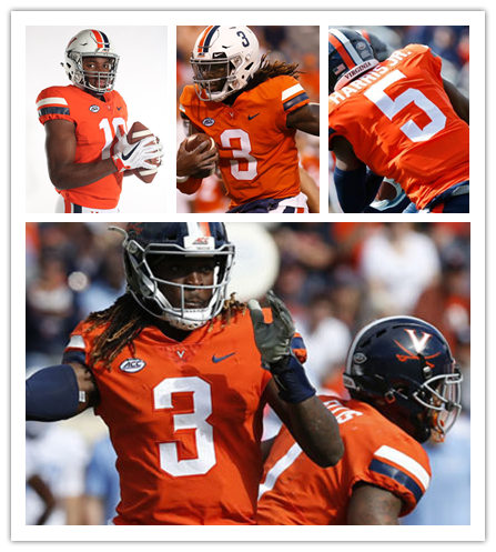 Virginia Cavaliers Custom Orange Nike Football Game Jersey