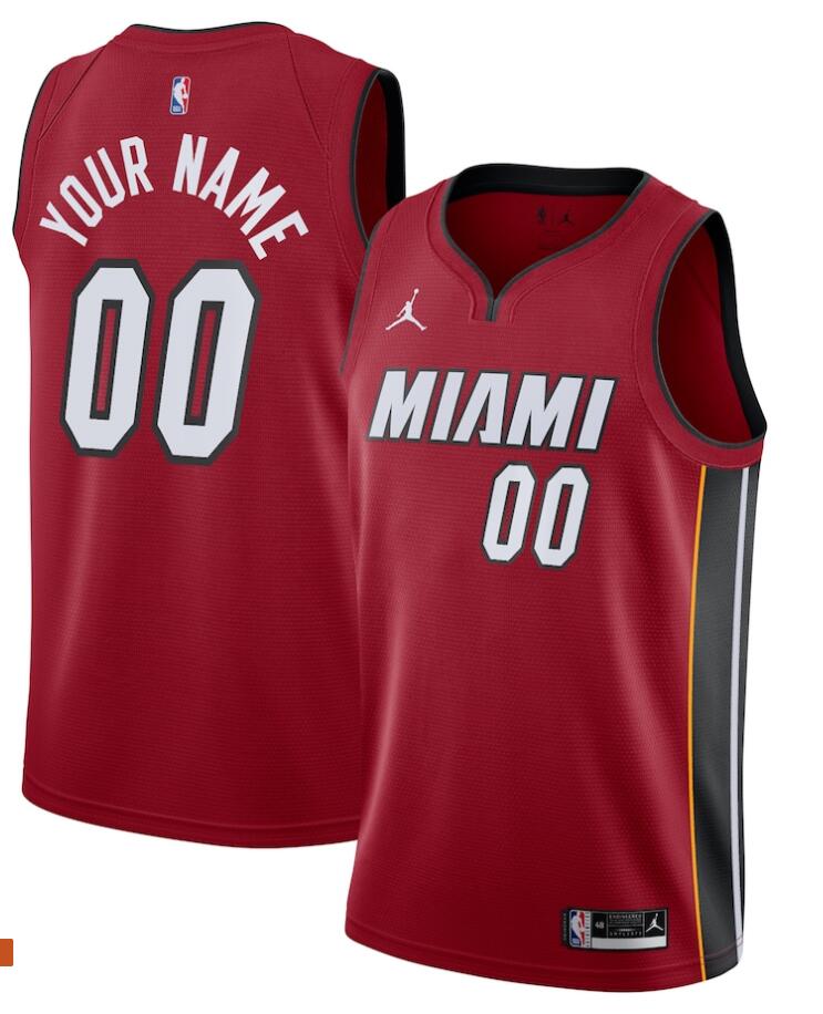 Miami Heat Custom Red Statement Edition Swingman Jersey