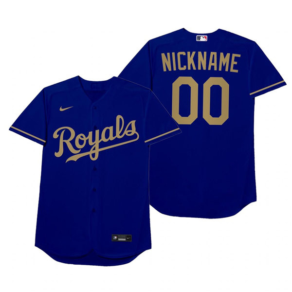 Kansas City Royals Custom Nike Blue 2021 Players' Weekend Nickname Jersey