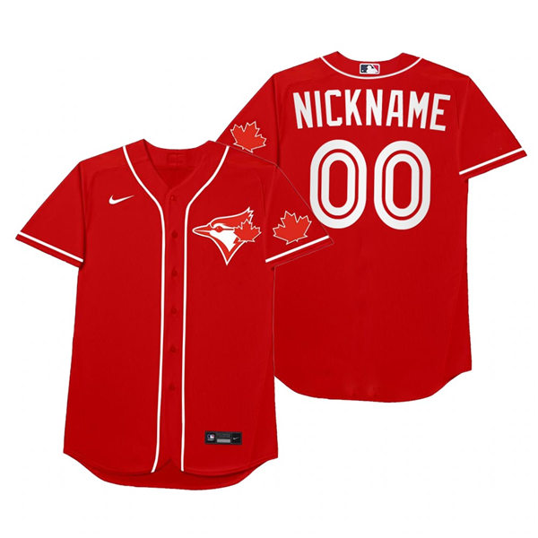 Toronto Blue Jays Custom Nike Red 2021 Players' Weekend Nickname Jersey