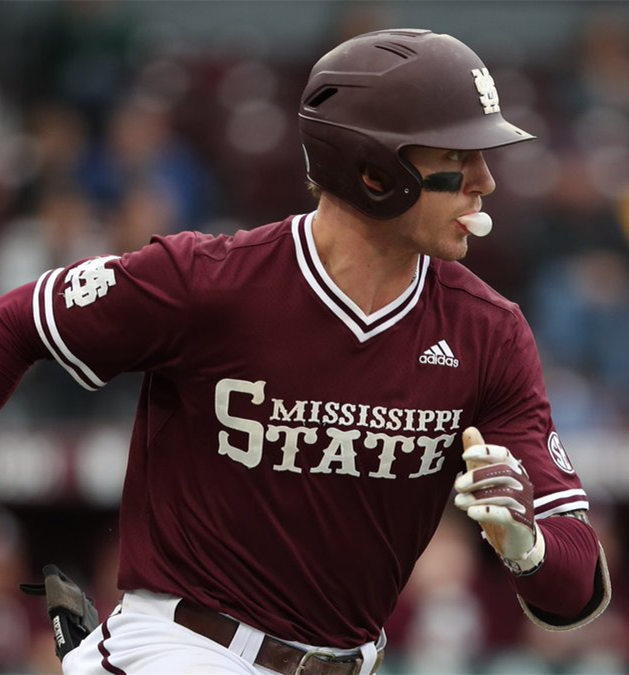 Mens Mississippi State Bulldogs #17 Justin Foscue Maroon Adidas Pullover College Baseball Game Jersey Mens Mississippi State Bulldogs #17 Justin Foscue Maroon Adidas Pullover College Baseball Game Jersey