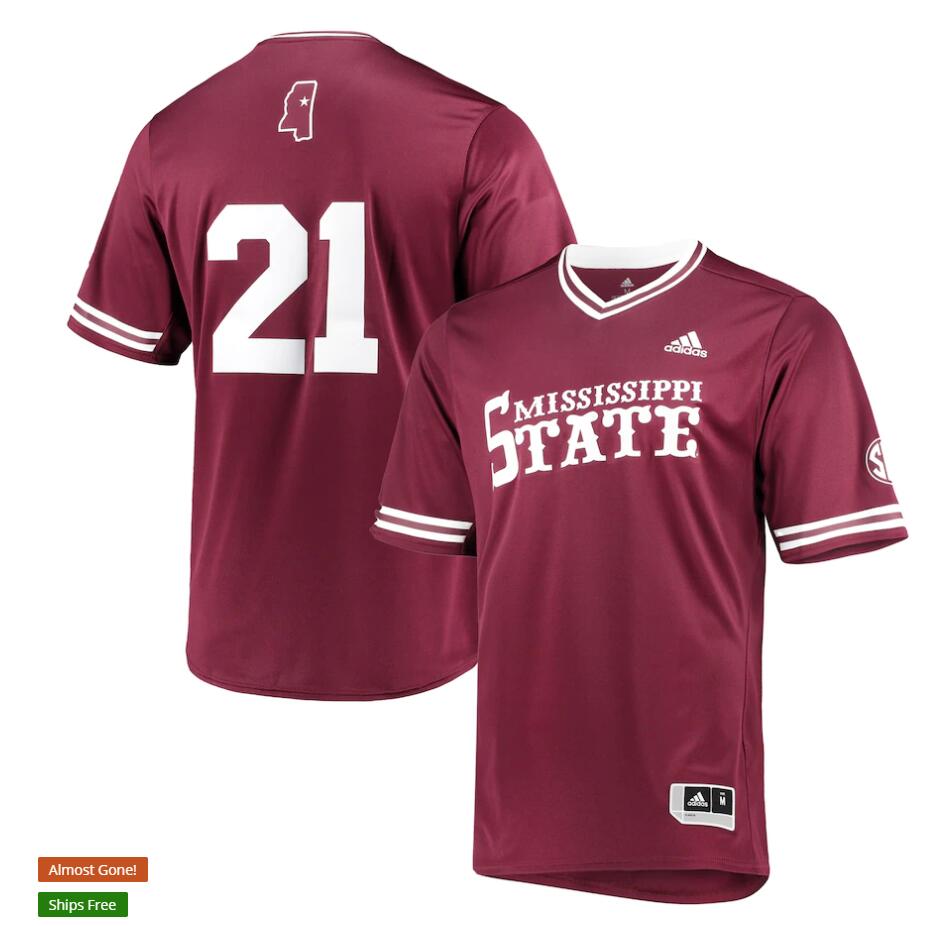 Mens Youth Mississippi State Bulldogs CustomHunter Renfroe Will Clark Adam Frazier Chris Stratton Maroon Adidas Pullover Baseball Jersey