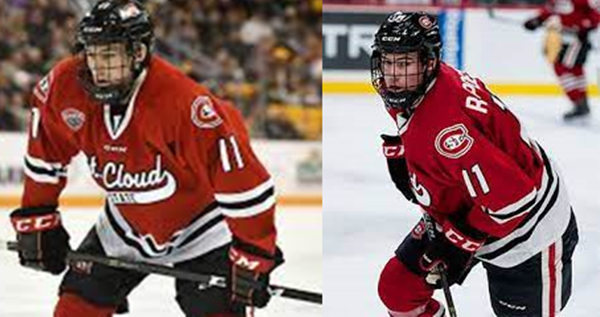 Mens St. Cloud State Huskies #11 Ryan Poehling Stitched CCM 2016 Red College Hockey Jersey