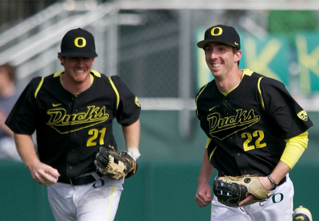 Mens Oregon Ducks Custom Josh Kasevich Brett Walker Cullen Kafka Andrew Mosiello Isaac Ayon Nike 2013 Black Performance Baseball Jersey