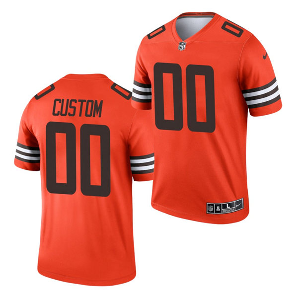 Cleveland Browns Custom Nike Orange Inverted Legend F.U.S.E. Limited Jersey