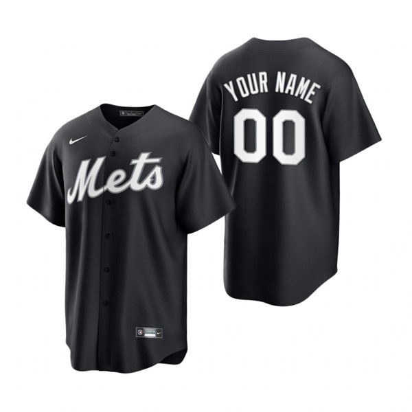 New York Mets Custom Nike 2021 Black Fashion Jersey