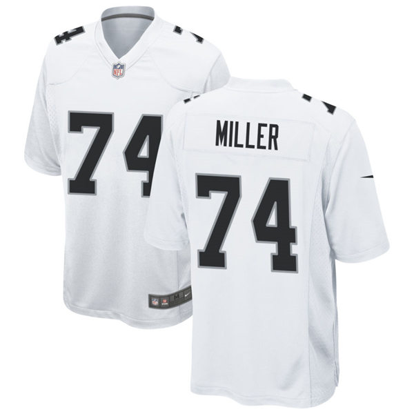 Youth Las Vegas Raiders #74 Kolton Miller Nike White Vapor Limited Jersey