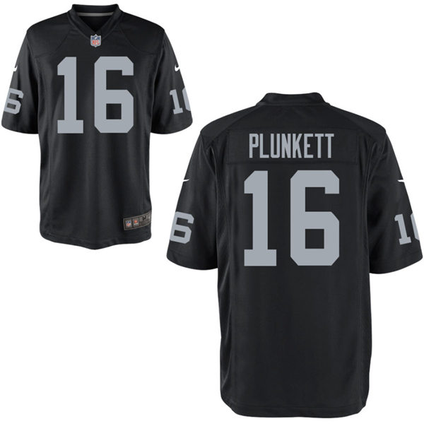 Youth Las Vegas Raiders Retired Player #16 Jim Plunkett Nike Black Vapor Limited Jersey  