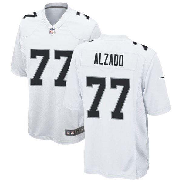 Youth Las Vegas Raiders Retired Player #77 Lyle Alzado Nike White Vapor Limited Jersey  