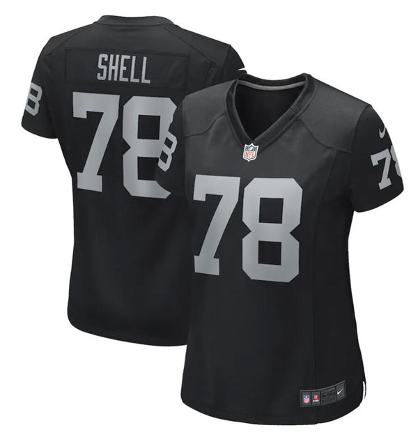 Womens Las Vegas Raiders #78 Art Shell Nike Black Vapor Limited Jersey  