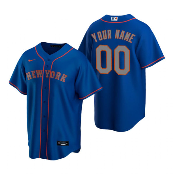 New York Mets Custom Nike Royal Grey Alternate Limited Jersey