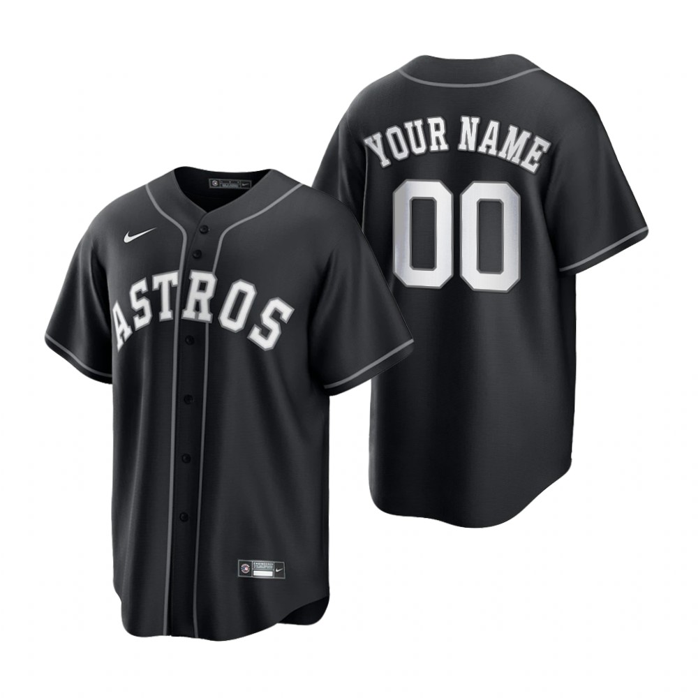 Houston Astros Custom 2021 Black Fashion Jersey