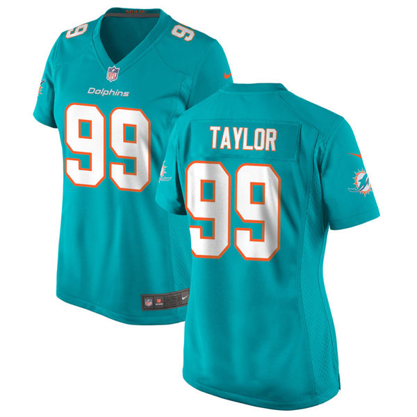 Womens Miami Dolphins Retired Player #99 Jason Taylor Nike Aqua Vapor Limited Jersey