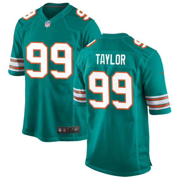 Youth Miami Dolphins Retired Player #99 Jason Taylor Nike Aqua Retro Alternate Vapor Limited Jersey 