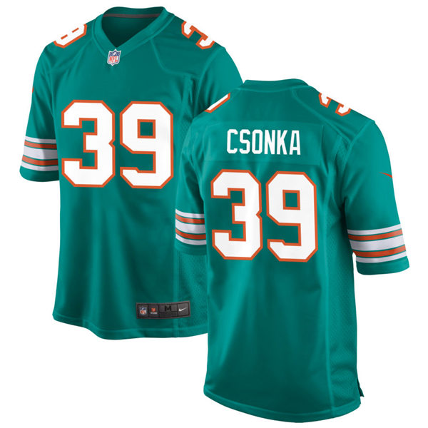 Youth Miami Dolphins Retired Player #39 Larry Csonka Nike Aqua Retro Alternate Vapor Limited Jersey