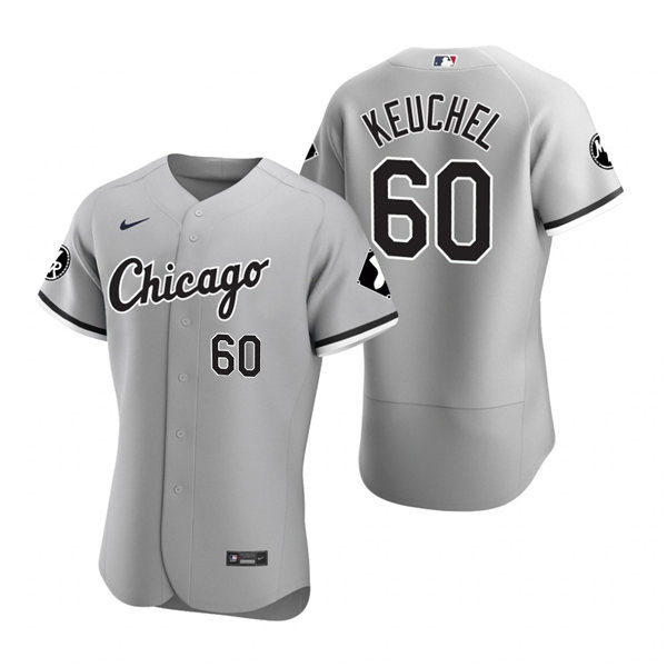 Mens Chicago White Sox #60 Dallas Keuchel Nike Gray Road FlexBase Jersey